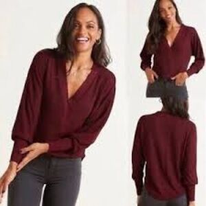Evereve Burgundy Blouse